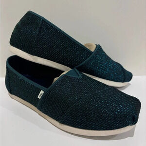 Toms Sparkling Teal Slip-On Shoes